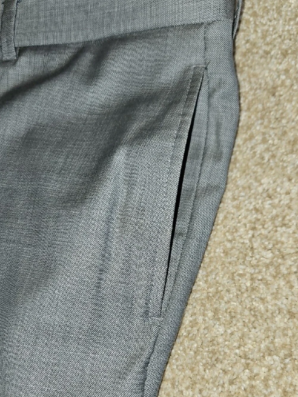 Tommy Hilfiger Size W36xL34 Men's Light Grey Dress Pants